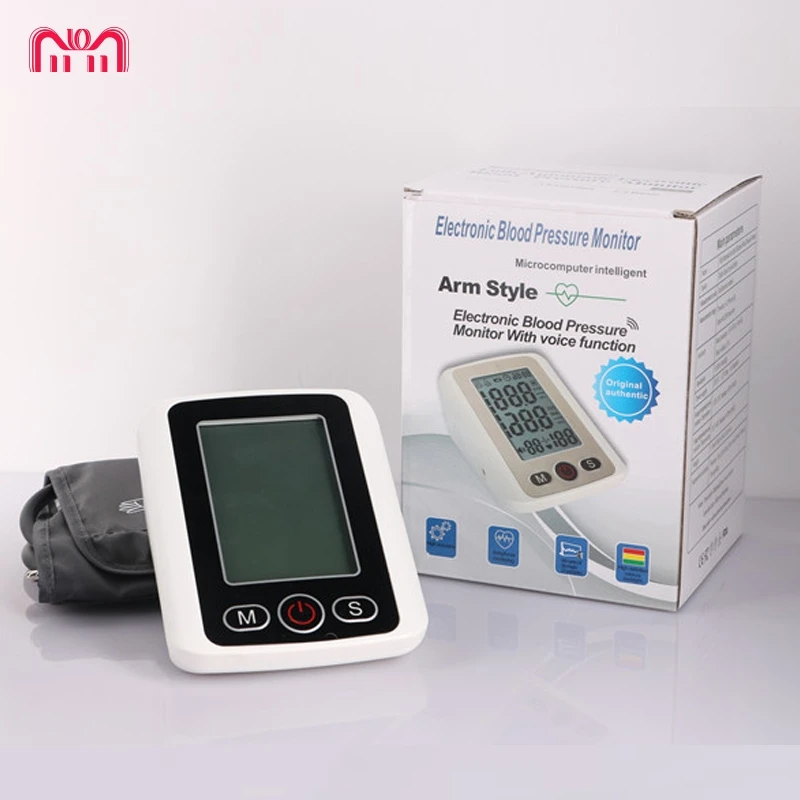 

Arm Blood Pressure Monitor Home Health Care Digital Lcd Upper Heart Beat Meter Machine Tonometer for Measuring Blood Pressure