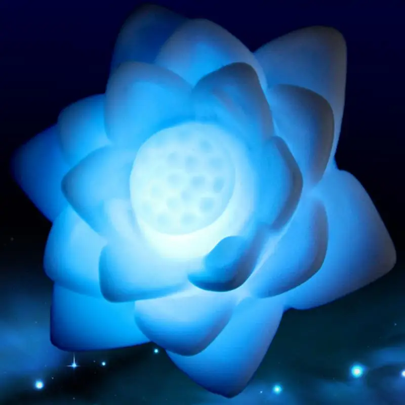 

Romantic Flower Lamp Lotus Shape design 7 Color Changing LED Nightlight for wedding party festive DIY atmosphere decor Lighting