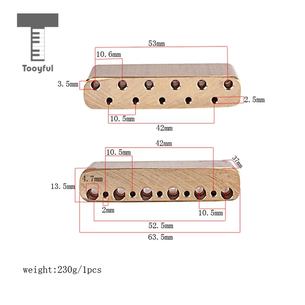 Tooyful лучший латунный тремоло блок Sustain мост для электрогитара Strat запасные части