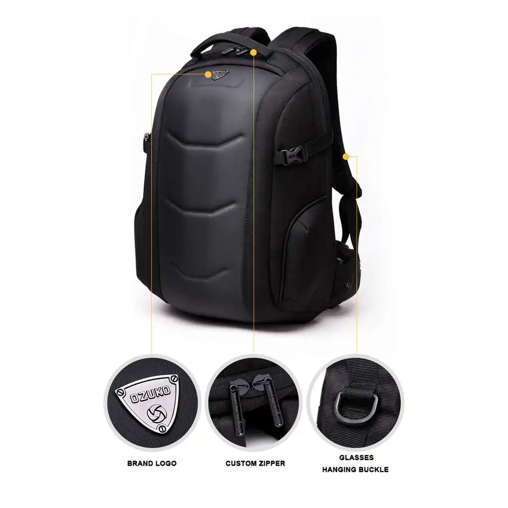 

Ozuko 20-35L Original Shoulder Bag Male Business Computer Backpack Creative Leisure Travel Backpack