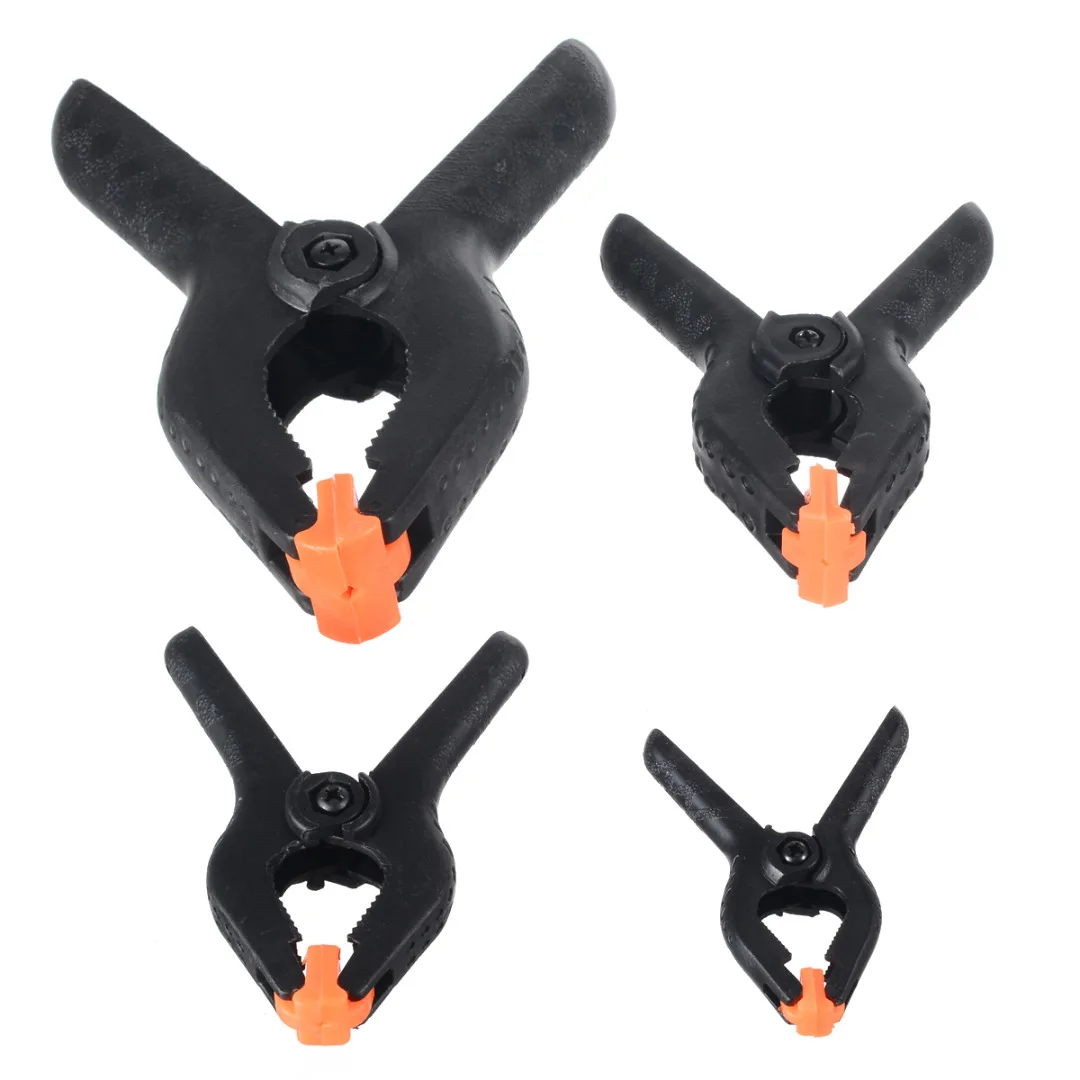 

1pc Heavy Duty Plastic Nylon Spring Clamps Clip Tips Jaw Opening Craft Photo Grip Clips for Woodworking Clamp Tools 2"-9