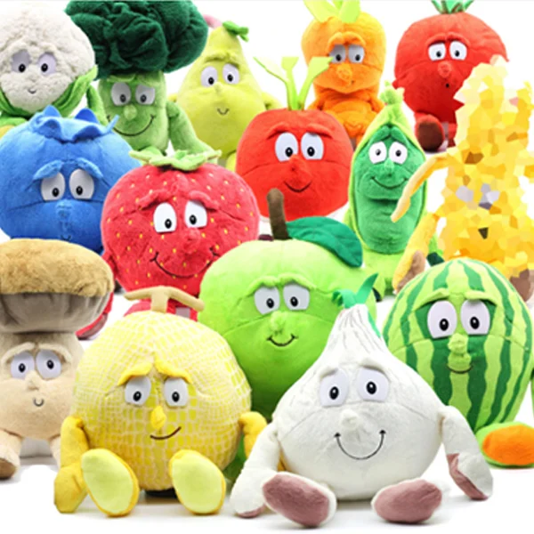 

1 Pcs Fruit Vegetables Soft Plush Toy Strawberry/banana/pineapple/carrot/blueberry Stuffed Doll Cute Gift for Children Kids FJ88