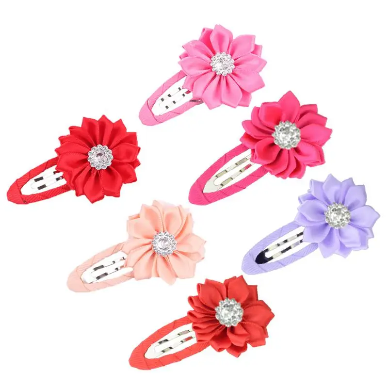 12PC Child Snap Hair Clips Sunflower Edging Lovely Multi angle Hair