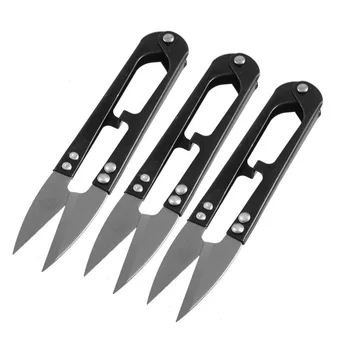 

Scissors cross needle sewing knife black stainless steel - 3 small items