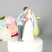 Романтический свадебный торт Топпер смолы жениха и невесты Статуэтка пары украшения торта для свадьбы помолвки юбилей вечеринок