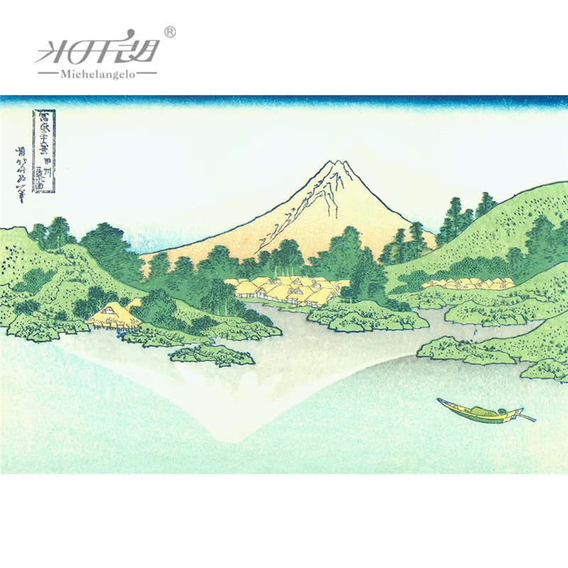 Микеланжело деревянные пазлы Ukiyoe 36 видов крепление Fuji Kosyu Misaka водная передняя