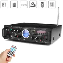 220v 12v 500w Bluetooth усилитель мощности стерео VU метр FM 2CH USB SD караоке усилители Bluetooth автомобильный сабвуфер