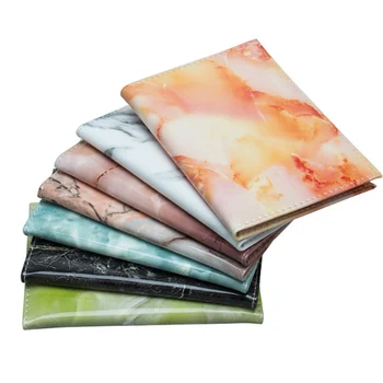

Free Shipping White Marble Novel Portable Pu Leather Women Travel Passport Holder Embossing Passport Cover Credit Card Id Bag