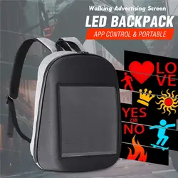 Рекламный LED-экран динамический Рюкзак 5 в рюкзак «сделай сам» WiFi светодиодный городской прогулочный рекламный рюкзак