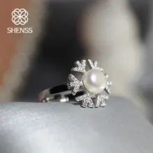 Elegant Quality 925 Rings Adjustable freshwater pearl ring Exquisite Snowflake Shape Pearl 925 Sterling Silver Ring 925 Jewelry Fine Jewelry Elegant Quality 925 Rings Adjustable freshwater pearl ring Exquisite Snowflake Shape Pearl 925 Sterling Silver Ring 925 Jewelry Fine Jewelry