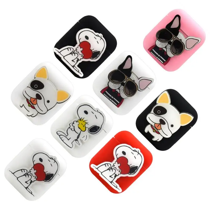 New Portable Wireless Bluetooth Headset Case Anti-fall Dustproof Cartoon Headset Box Silicone Storage Case For Airpods Apple