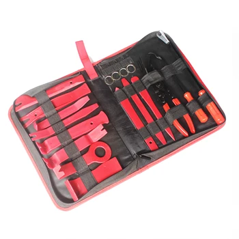 

18 Pcs Set Car Door Panel Trim Dashboard Clips Pliers Screwdriver Fastener Removal Tools Kit