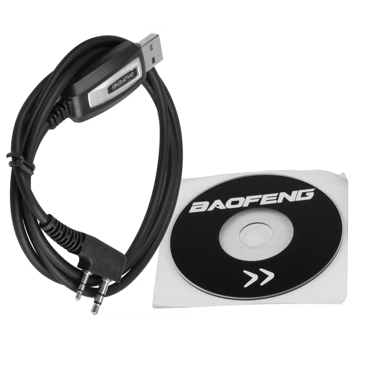 

BAOFENG 2 Pins Plug USB Programming Cable/Cord CD Driver for BF UV-5R / BF-888S handheld transceiver Walkie Talkie Accessories
