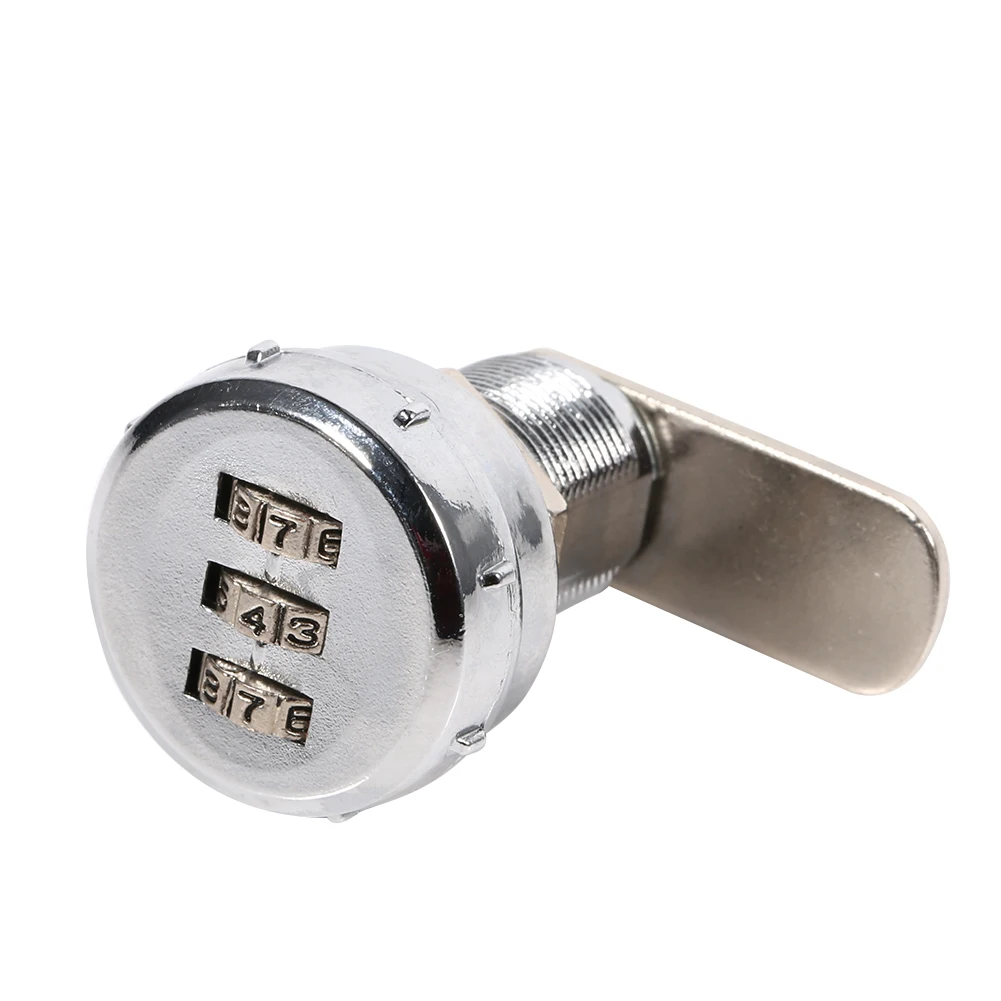 

brand 3 Digit Code Combination Cam Cabinet Silver Zinc Alloy Convenient Password Security Coded Lock security accessories