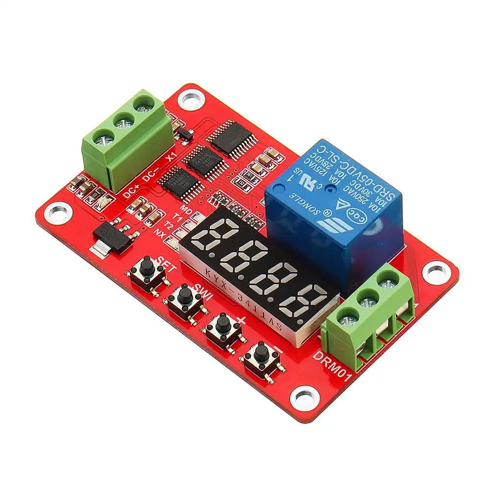 

1 PCS DC 12V Multifunctional Relay Module With LED Display Delay /Self Lock / Cycle / Timing