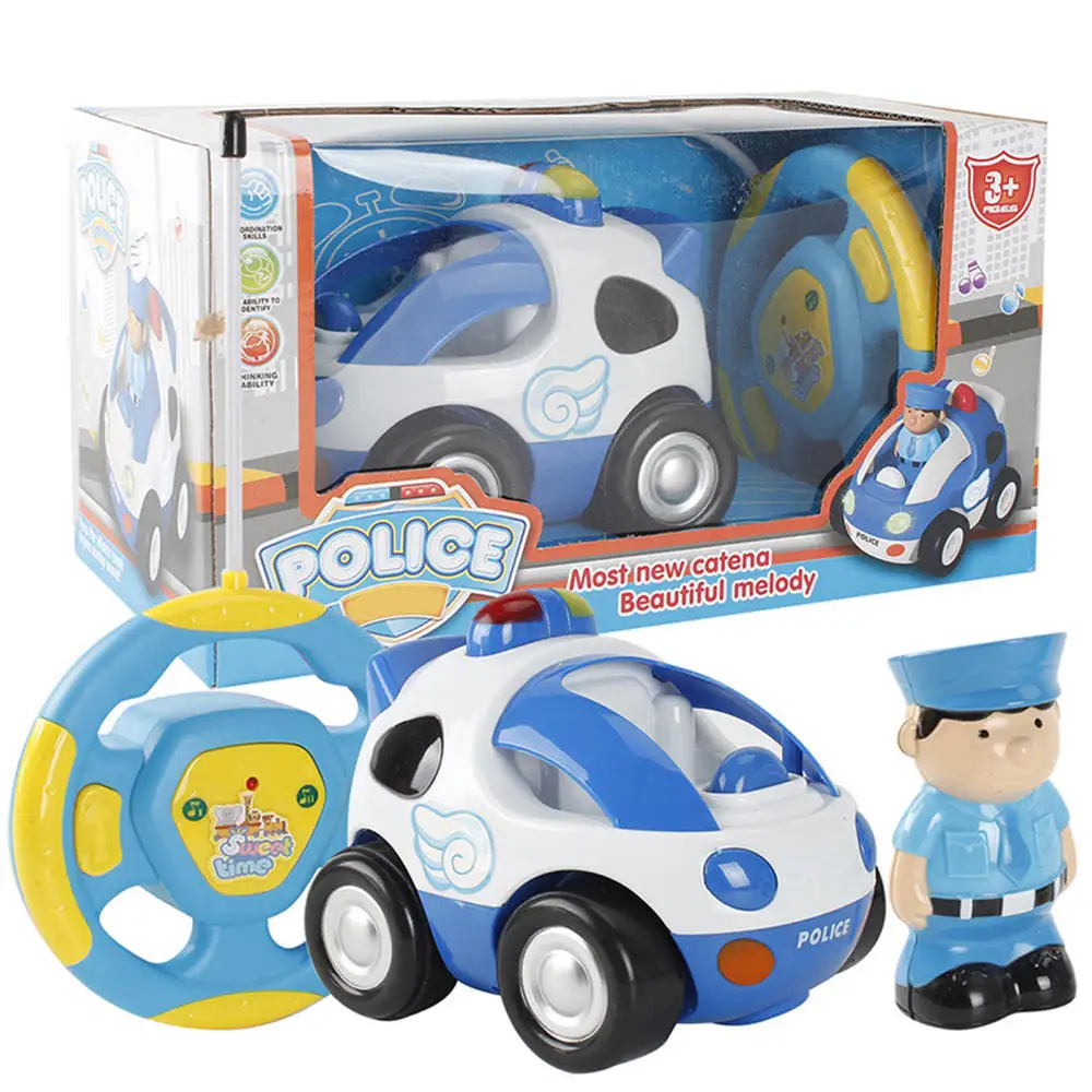 

Hot Children RC Police Car Racing Toys Electric Lighting Music Puzzle Leisure Car Kids Toy Gifts Random Color