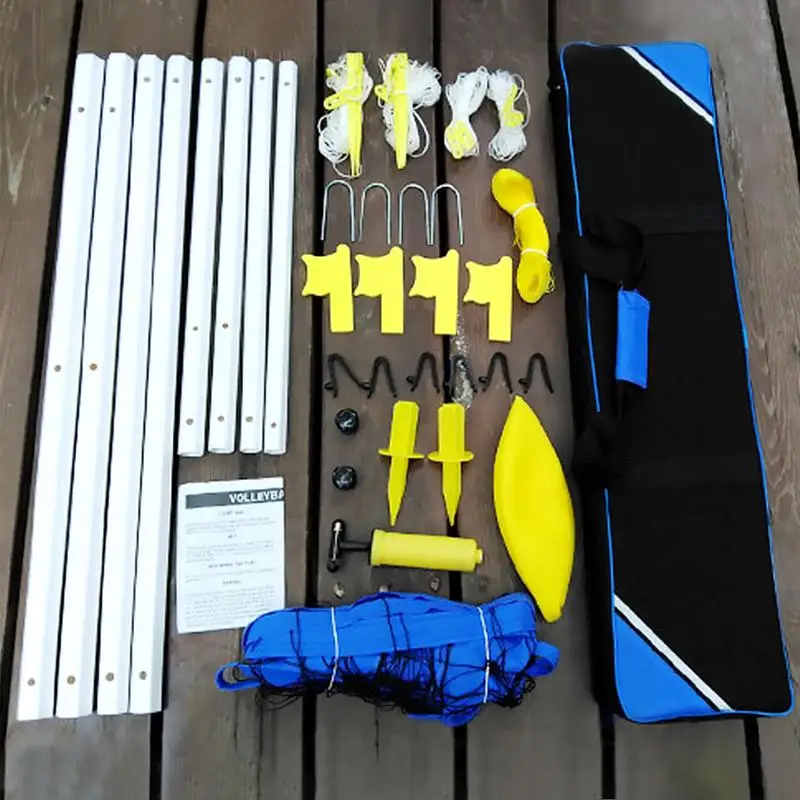 Portable Volleyball Net Folding Adjustable Volleyball Badminton Tennis