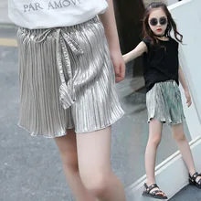 Милые шорты для девочек; коллекция года; летние детские повседневные плиссированные шорты; Детские праздничные свободные удобные брендовые штаны; одежда