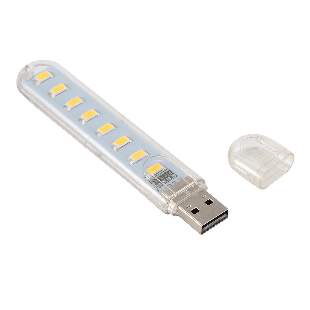 

1Pcs Mini USB Gadget LED light Book lights 8 LEDs 5730 SMD For PC Laptops Notebook Mobile Power Charger Reading bulb