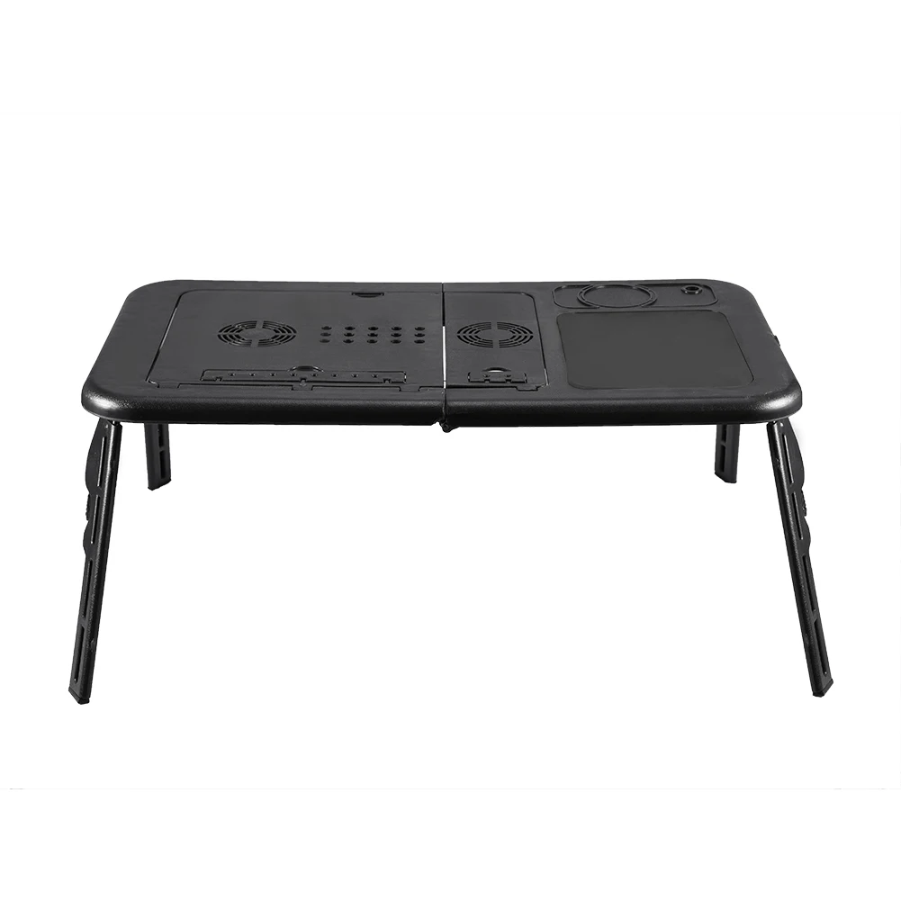 

Folding Laptop Desk Adjustable Computer Table Stand Foldable Table Cooling Fan Tray For Bed Sofa Notebook