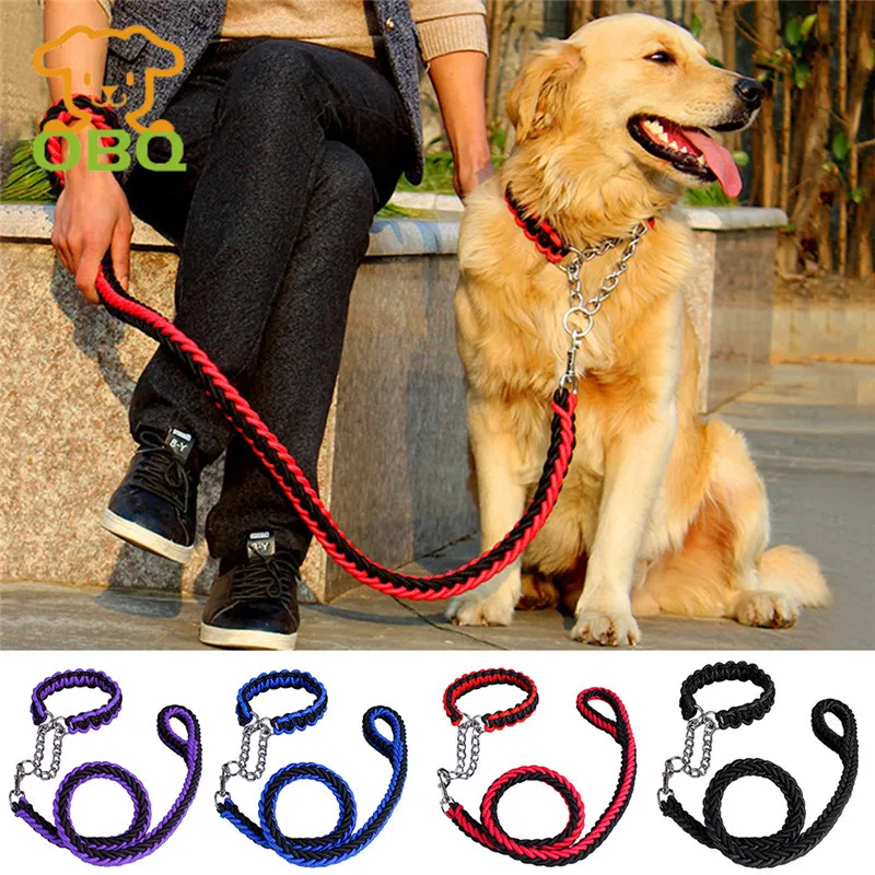 

Nylon Dog Collars Leads Adjustable Dog Harness Solid Color Nylon Leash For Dogs Fashion Pet Products OBQ Collare Catena Cane