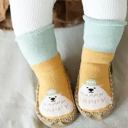 Для маленьких девочек мальчиков короткие носки тапочки для новорожденного Обувь с рисунком из мультфильмов носки-тапочки от 0 до 36 месяцев