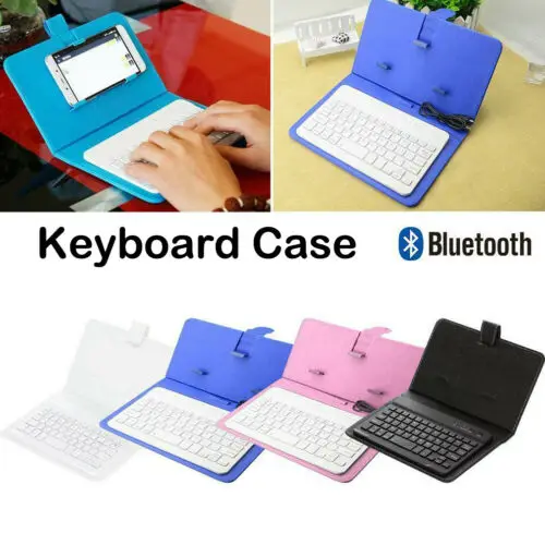 

7 Colors Waterproof Leather Case Cover with Bluetooth Keyboard for Smartphone Tablet Keyboard Stand for Case Cover IOS / Android