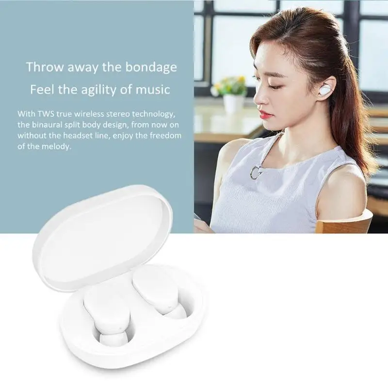 

VODOOL AirDots TWS Bluetooth 5.0 Earphones Youth Version Touch Control Wireless Earbuds with Charging Box Earbuds Promotion