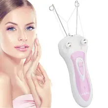 Электрическая машинка для удаления волос, Эпилятор с хлопковой нитью для тела, триммер для волос на лице, перезаряжаемая Женская бритва, бритва с американской вилкой