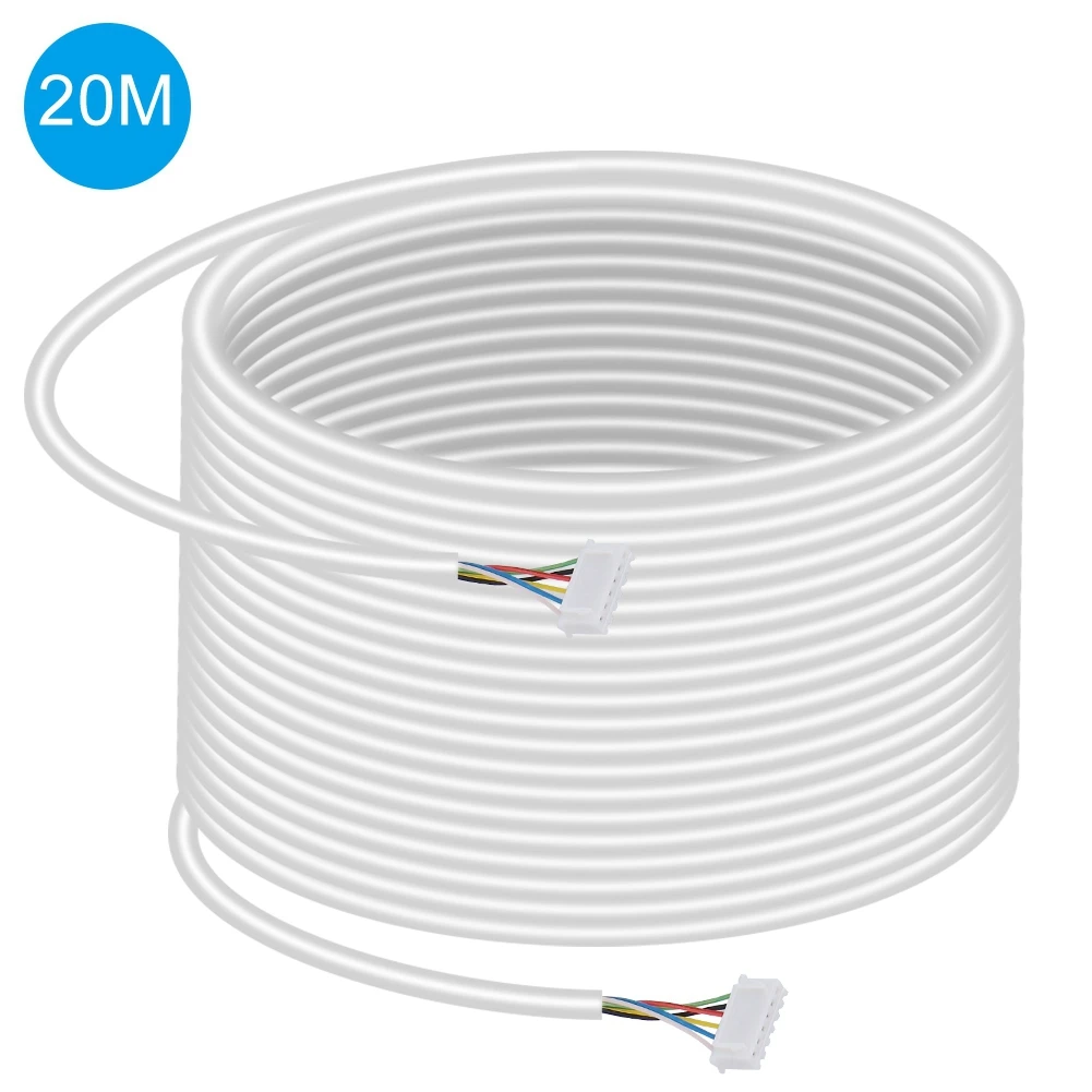 

6 Core 20m Round Flexible Copper Cable For Video Door Phone Intercom System