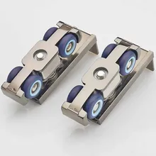 Двухрядные колесико для подвесных систем раздвижной дверной шкив 4 колеса Висячие двери трек шкив подшипник вес 80 кг