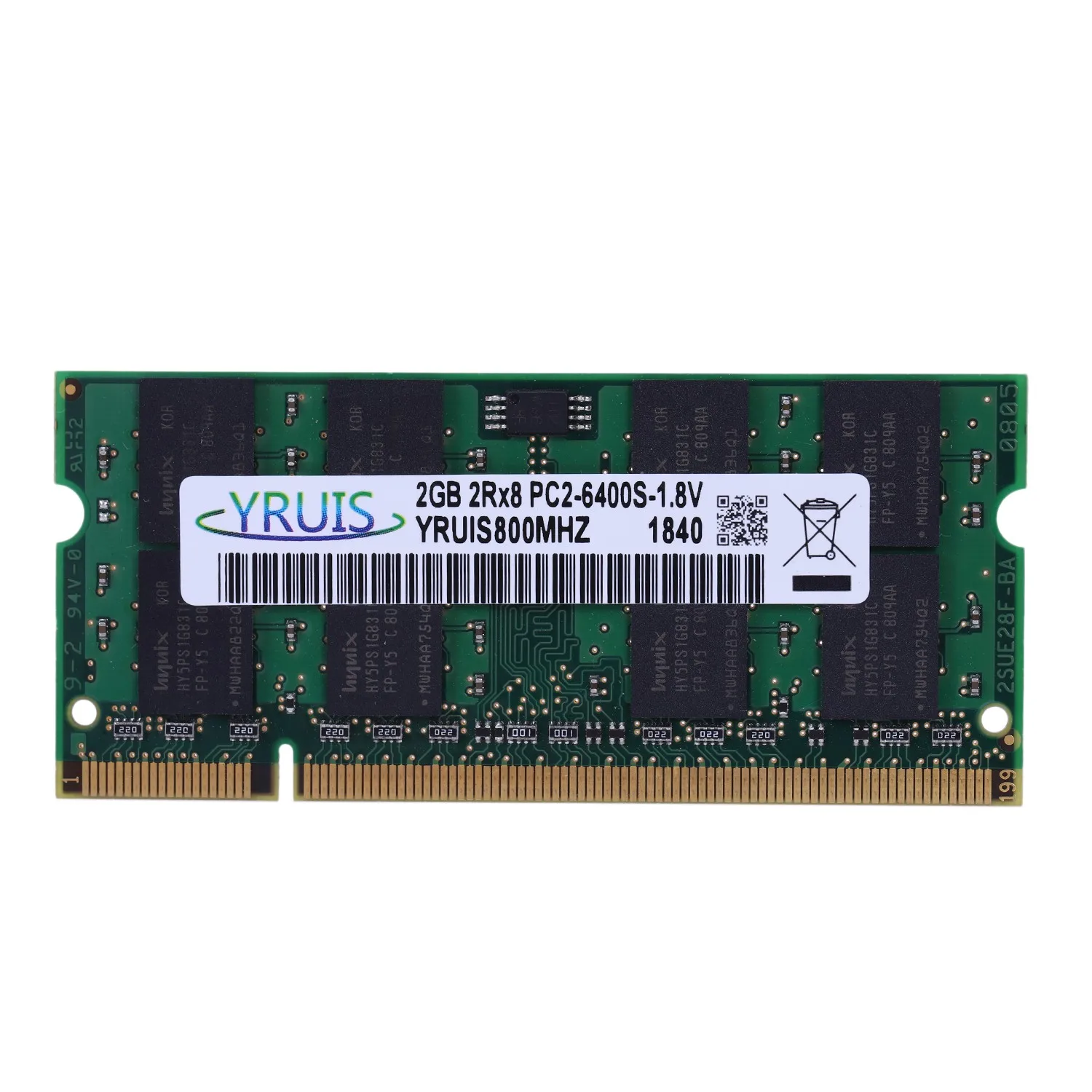 Yruis Ddr2 800 МГц sodimm ОЗУ поддержка памяти ноутбука Memoria Ddr2 ноутбук(1,8 в