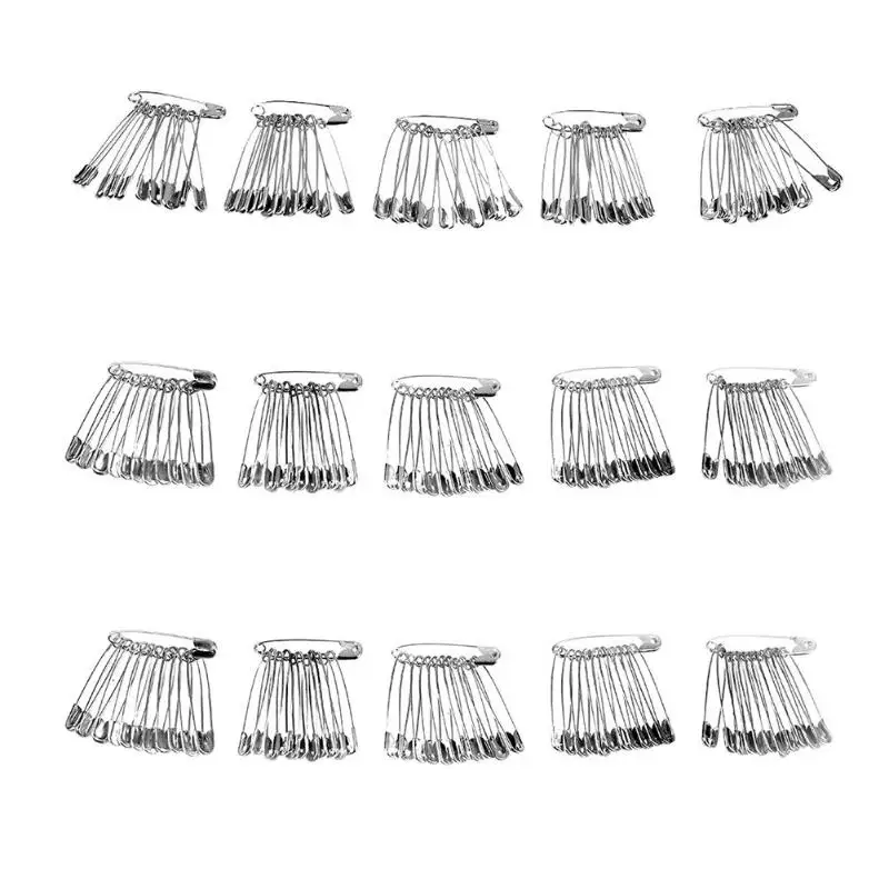 

60pcs Silver Small Safety Pins DIY Mini Buckle Pin Clothes Stainless Steel Tool Needles Accessories for Needlework Sewing Tools
