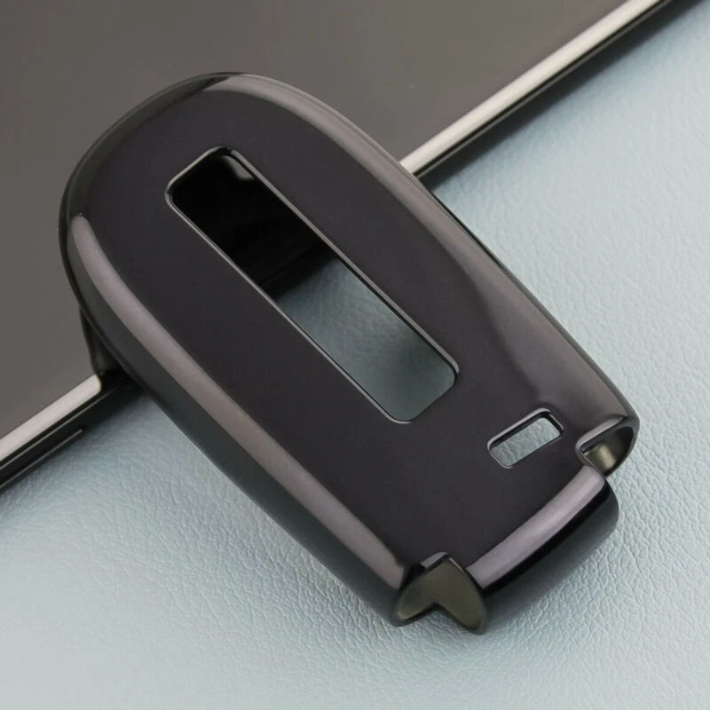 

1pc Black Car Key Fob Cover Case Holder Glove Accessories Part High Quality Suitable For Jeep Dodge Chrysler 2014-2019