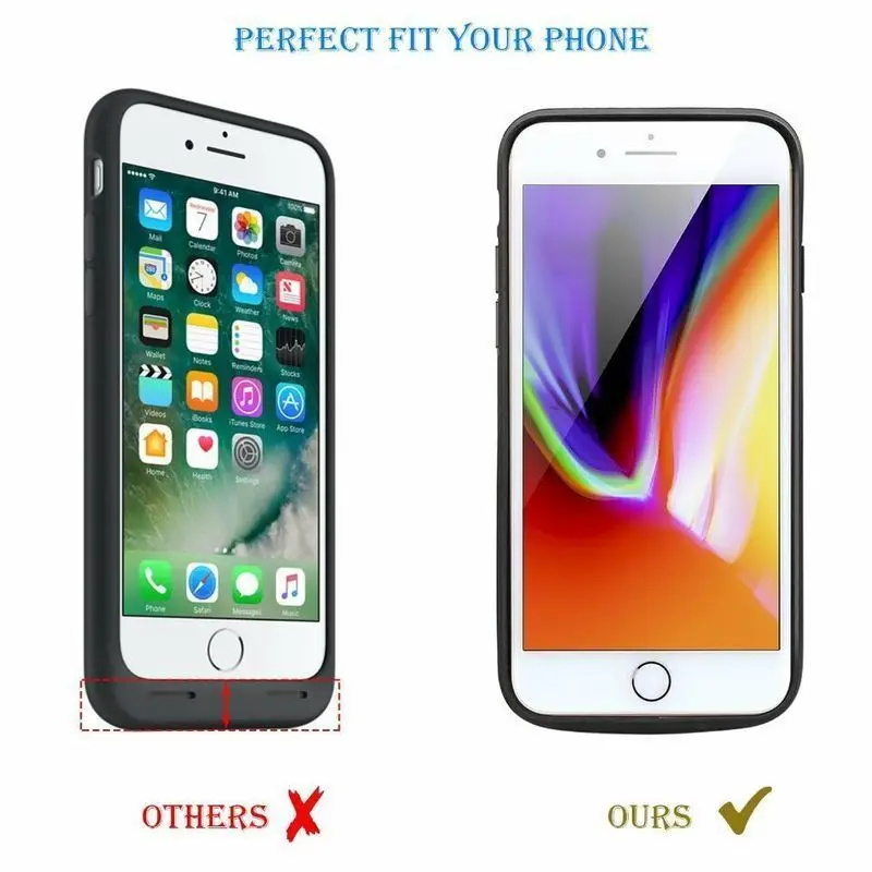 Чехол для зарядного устройства Leioua 6000 мАч Iphone X Xs Juice черный чехол внешнего