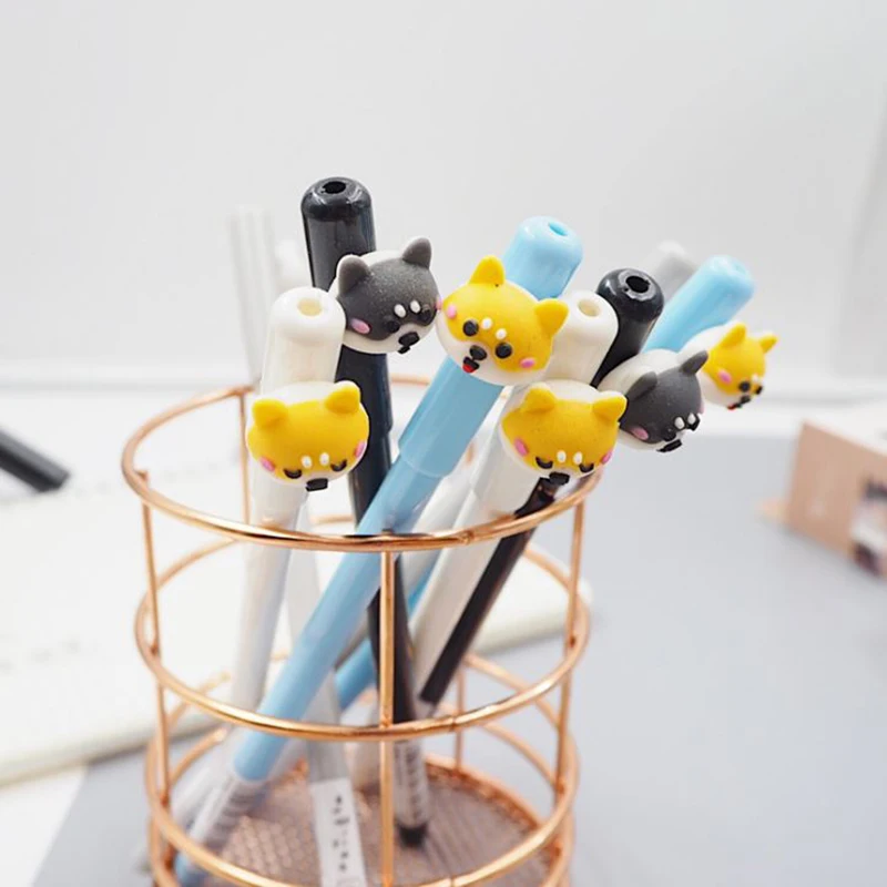 

4 pcs/lot Lovely Shiba Gel Pen Ink Pen Promotional Gift Stationery School & Office Supply