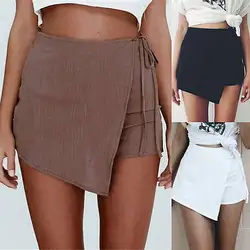 Пикантные штаны Летние повседневные шорты пляжные Высокая Талия Короткие Модные женские