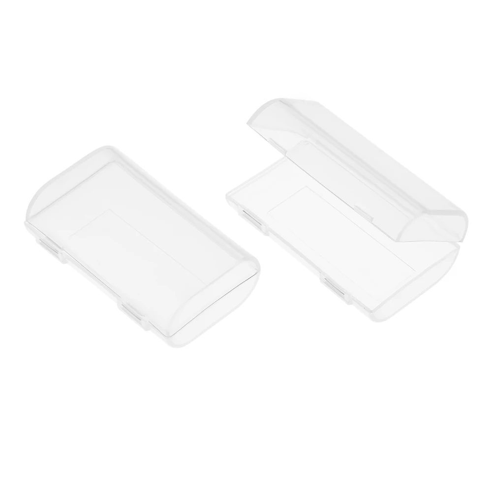 

2PCS Transparent AA Battery Storage Boxes Cover Cases Durable Containers Plastic Battery Holders with Lids Holds 2 AA Batteries