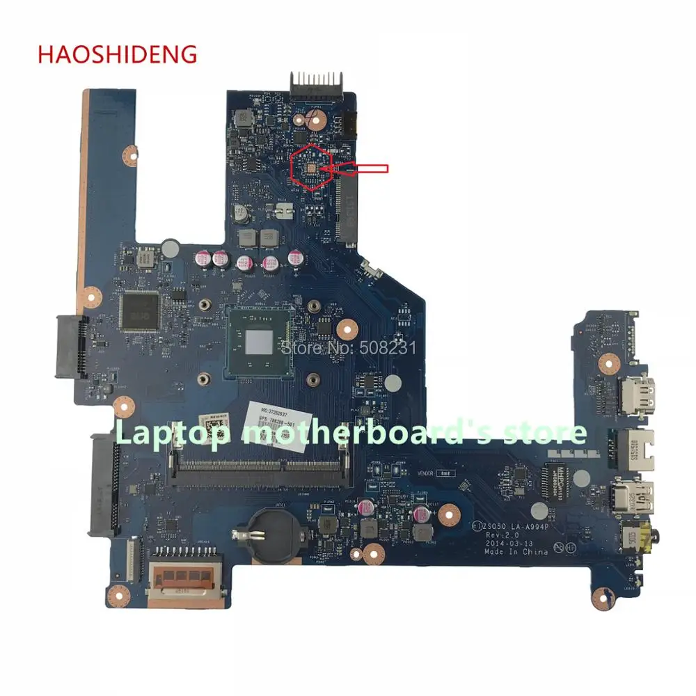 

HAOSHIDENG For HP 15-R 15T-R NOTEBOOK PC 788288-501 788288-001 Mainboard ZSO50 LA-A994P fully Tested