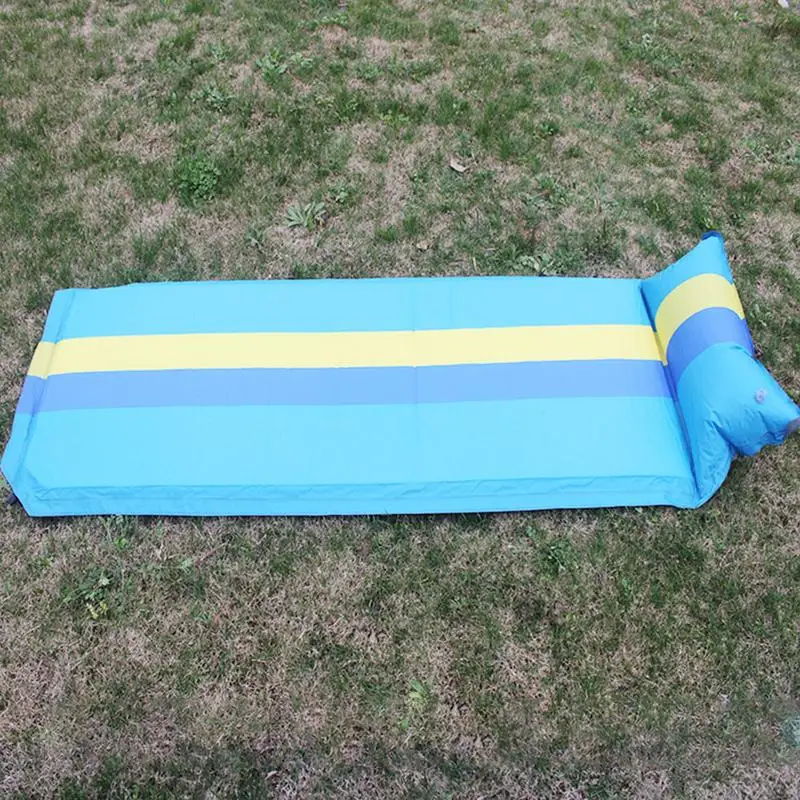 Одинарная Автоматическая надувная подушка, утолщенная влагостойкая палатка для кемпинга, спальный коврик для кемпинга с прикрепленной подушкой