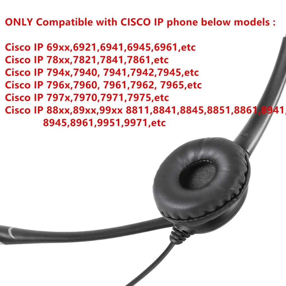 RJ9 plug гарнитура наушники колл-центра RJ11 Подключите гарнитуру для CISCO телефон 7940 7941 7960 8841 8941 8945 8961 8965 9941 9951