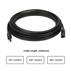 IP65 Солнечная удлинитель 40 футов черный 12AWG Панели солнечные Extension Cable провод с MC4 женский и мужской разъем