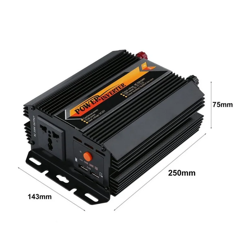 

500W Modefied Sine Wave Solar Charger Inverter DC 12V- AC 220V Power Inverter High Converting Efficiency Car Inverter Converter
