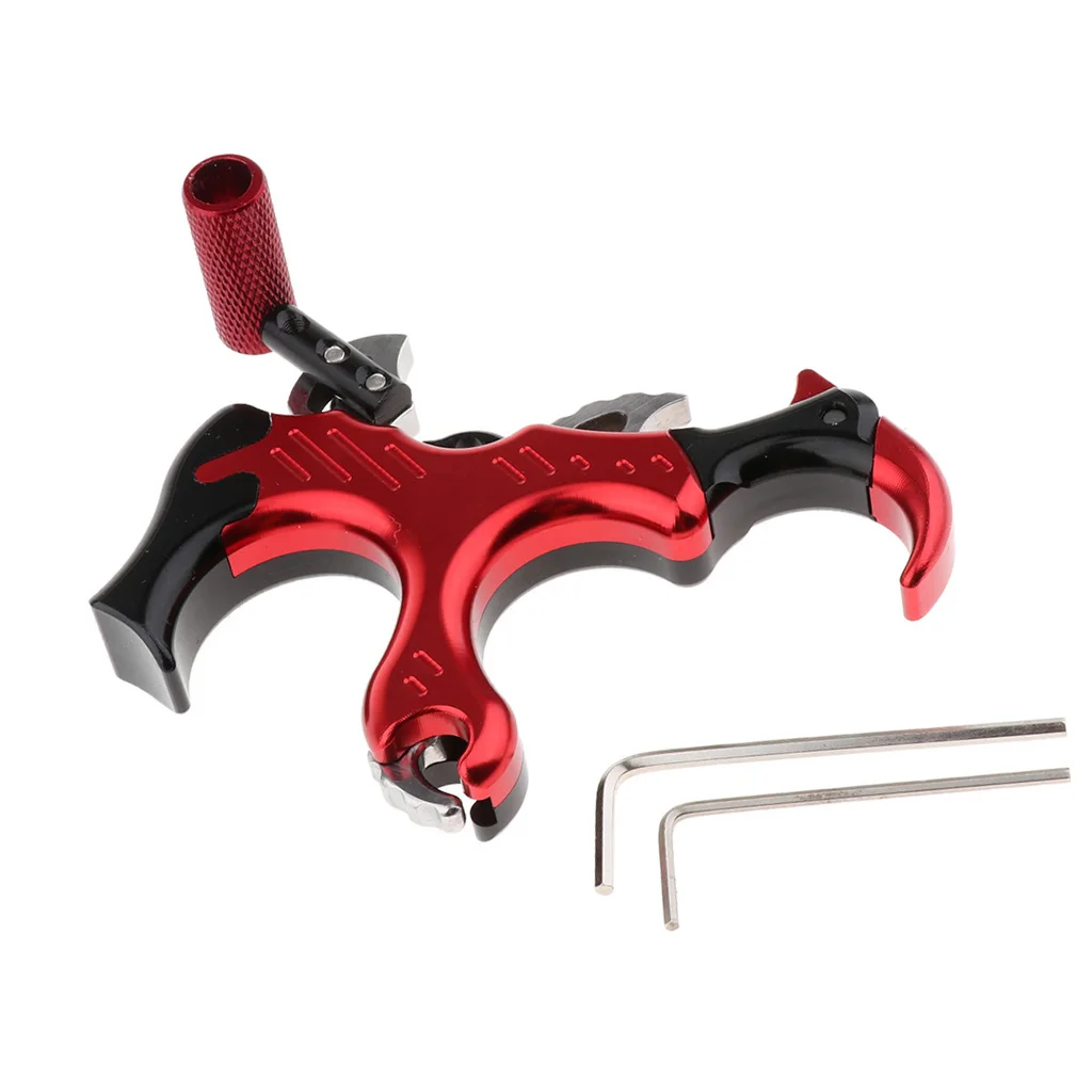 

Archery 4 Finger Bow Release Aids Metal Caliper Thumb Trigger Grip for Compound Bow Outdoor Sports Small Tools