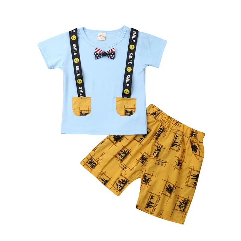 Baby Boy Clothes 2PCS Newborn Baby Boys Kids Cloth Set Cotton Fashion T-Shirt Tops+Pants 2PCS Outfit Kids Clothes Baby Cloth Set