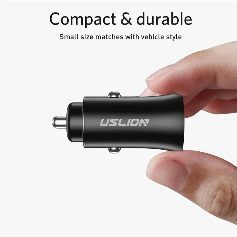USLION 3.1A 5V зарядное устройство для автомобиля с двумя портами USB Samsung S9 S8 Plus Note 9 8 Xiaomi