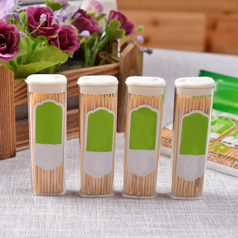 

Portable Disposable Home Restaurant Hotel Products Lighter Shape 4 Boxes Natural Bamboo Toothpicks Tools Tandenstokers Toothpick