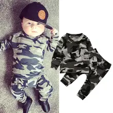 Pudcoco/ комплект одежды из 2 предметов для новорожденных, маленьких мальчиков и девочек, бежевая хлопковая одежда с длинными рукавами, футболка, Топы+ штаны, комплект одежды