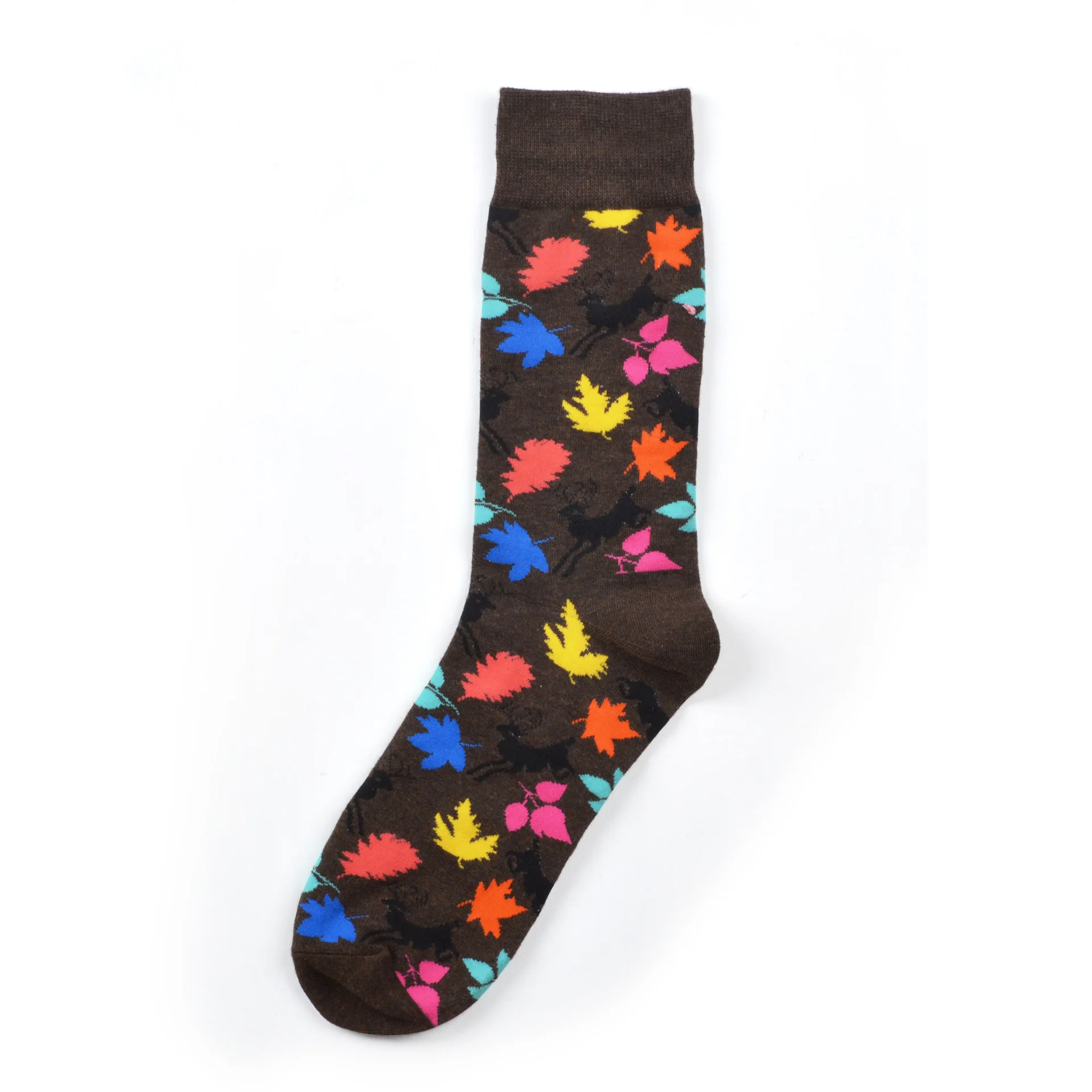 PEONFLY чесаные хлопковые мужские носки Harajuku красочные счастливый Забавный Медведь Рыба Длинные теплые носки для мужчин Свадебный Рождественский подарок