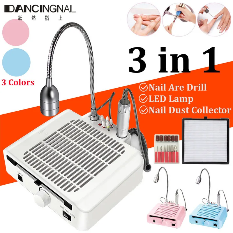 

30000 RPM Nail Suction Dust Collector Manicure Machine Stainless Steel Polish Dust Collection High-efficiency Filter Screen